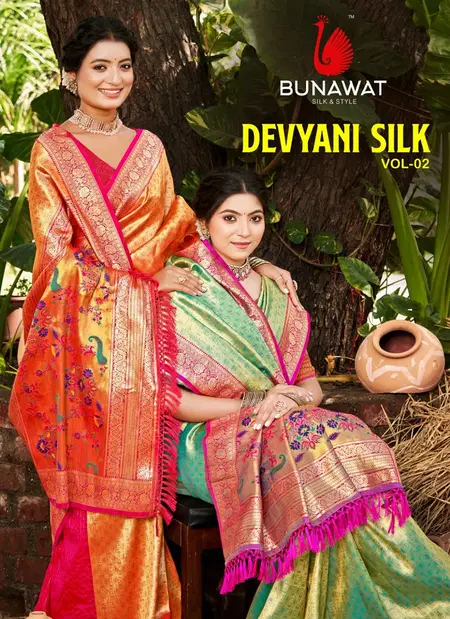 Devyani Silk Vol 2 By Bunawat Kanjivaram Silk With Designer Border Saree